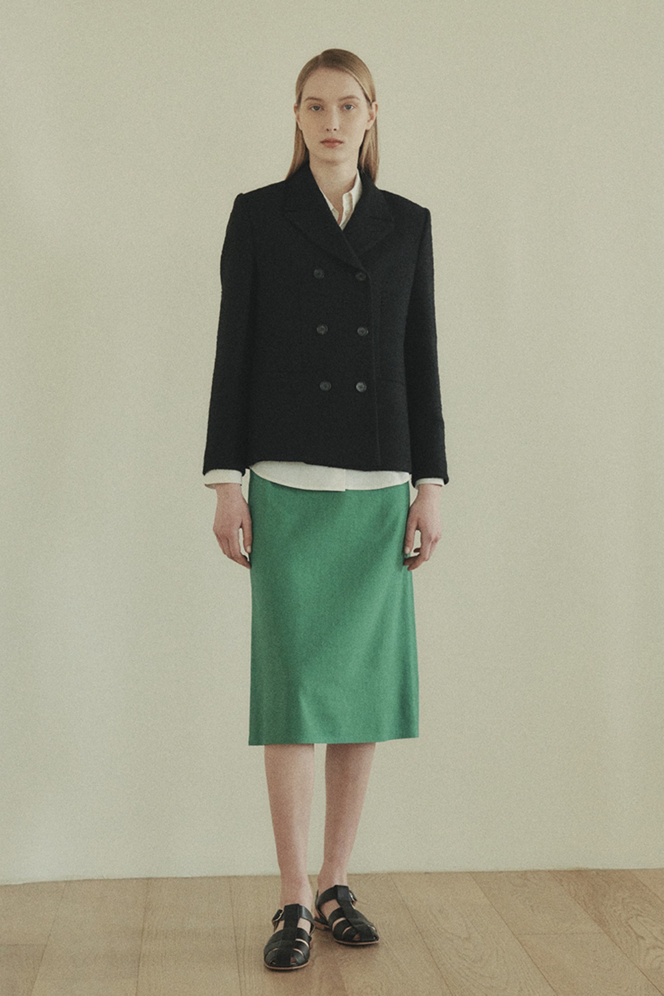 Kale Linen Skirt (2 Color)