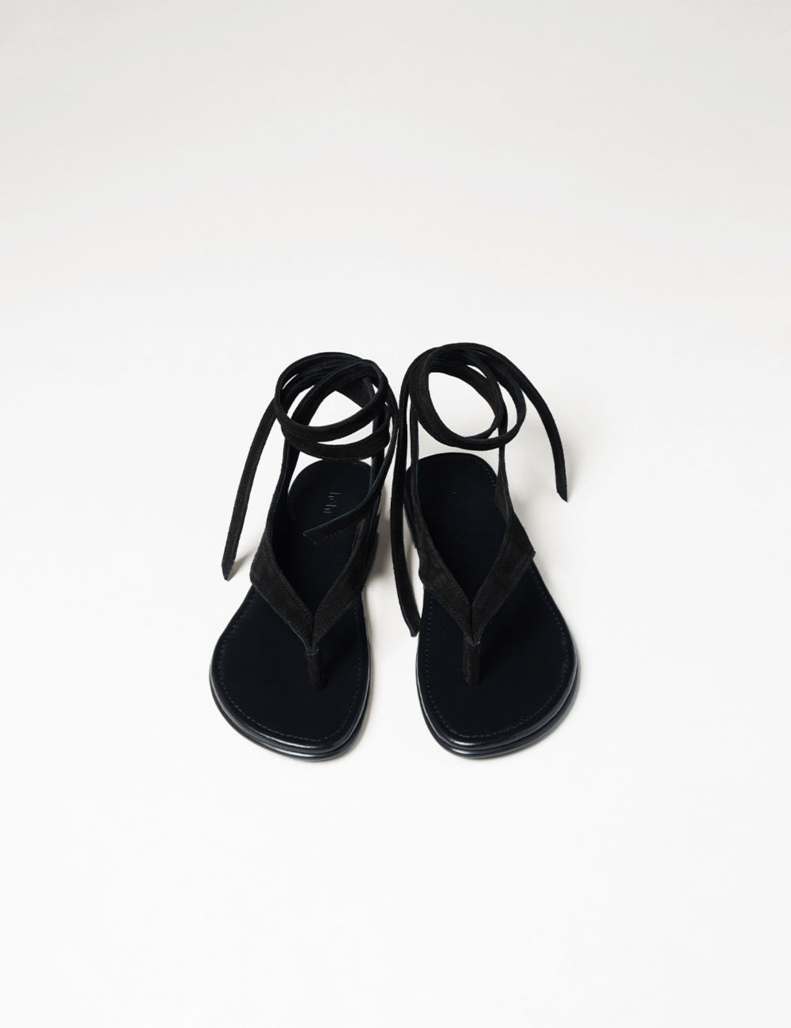 Suede Strap Sandal (Black)