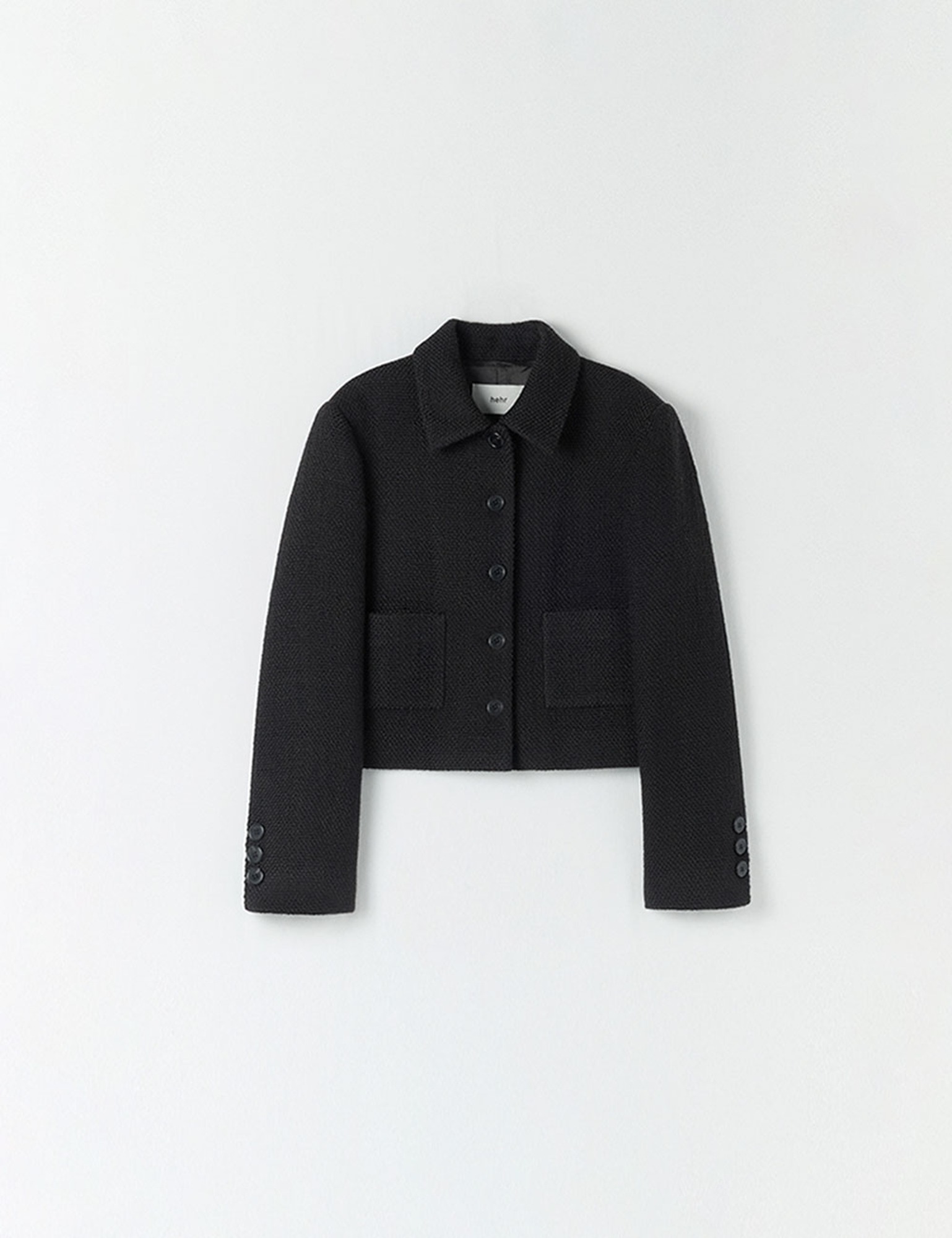 Mao Tweed Jacket (Dark Brown)