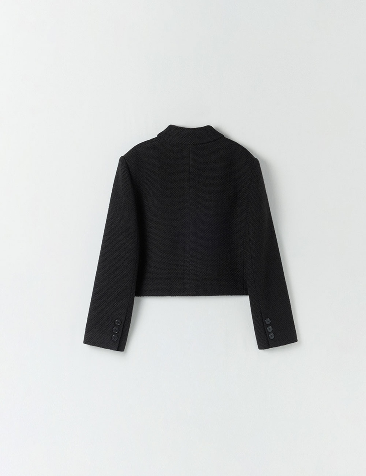 Mao Tweed Jacket (Dark Brown)